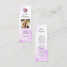 Marcador Funeral Roxo, Cartões de Guarda Funerário