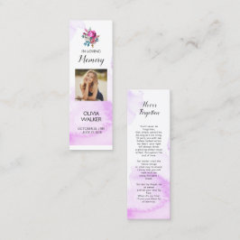 Marcador Funeral Roxo, Cartões de Guarda Funerário