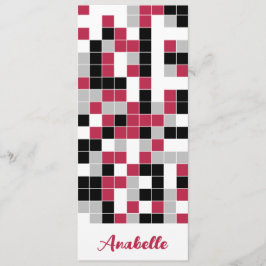 Marcador Geométrico Vermelho Magenta Personalizado