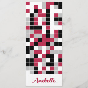 Marcador Geométrico Vermelho Magenta Personalizado
