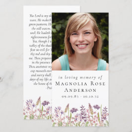 Marcador Memorial 4x8 Grande | Lavanda de flor sel