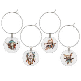Marcador Para Taças De Vinho Boho Wild and Free Wine Charms