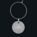 Marcador Para Taças De Vinho Casamento Silver Glitter e Sparkle Sr. Groom<br><div class="desc">Silver Glitter e Sparkle,  Sr. Bride Wine. O Silver Sr. e Sra. Glitter Wine Charms fazem um casamento excelente ou presente do Bachelor Party para aquela pessoa especial que ama prata.</div>