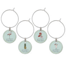 Chá de Noiva Floral Tropical Azul Flamingo Rosa