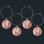 Marcador Para Taças De Vinho Dourado Monograma Moderno e Elegante Rosa Cor-de-r<br><div class="desc">Rosa Rosa Cor-de-rosa-rosa Dourada, Moderna e elegante Monograma, Mal-de-vidro metálico escovado, Manteiga-de-metal. Esses Cadernos de Vinho podem ser personalizados para incluir seu nome inicial e nome próprio. Os Gráficos de Vinho de Aço Inoxidável, de Faux, de Rosa, fazem um Chá de panela, uma Festa de aniversário ou um presente de...</div>