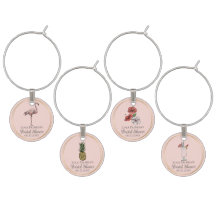 Noiva Tropical Floral Rosa Flamingo Chuva de Prese