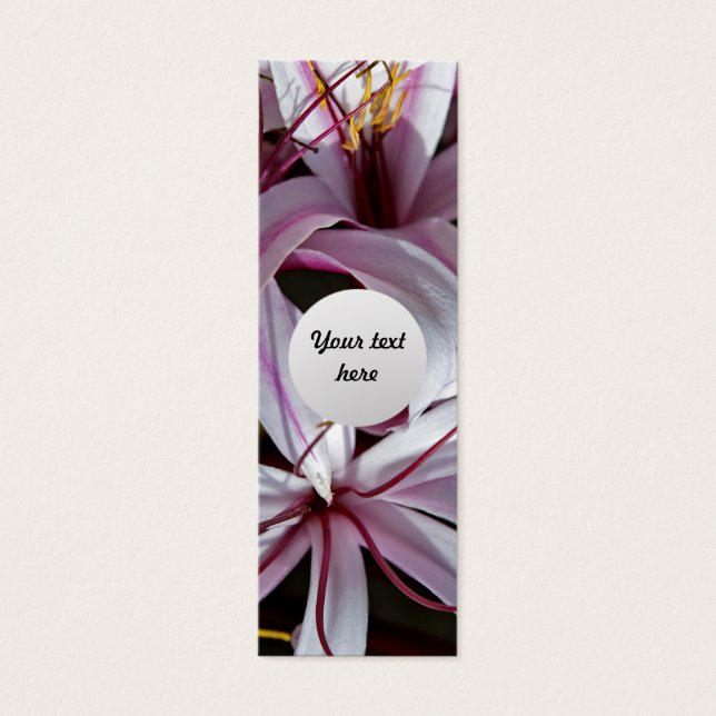 Marcador Personalizado de Lilies (Frente)