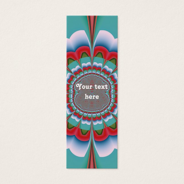 Marcador Personalizado Flor Funky (Frente)