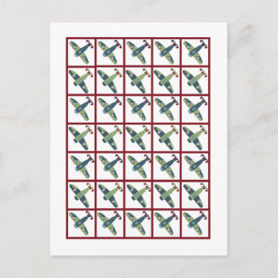 Marcadores de Cartão de Bingo de Avião Vintage