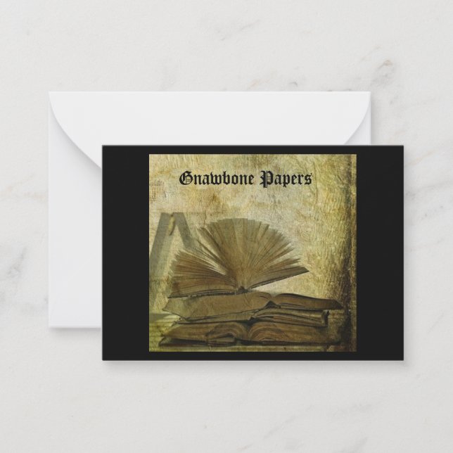 marcadores de livro de papéis de Gnawbone cartões  (Frente)