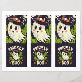 Marcadores de página de cacto espinhoso do Hallowe
