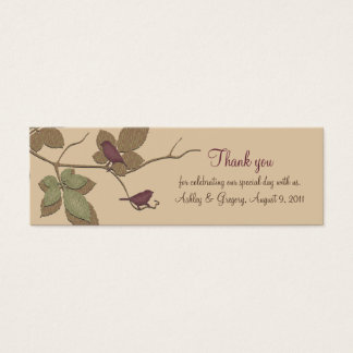 Marcas de aves e folhas de Casamento outono