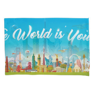 Marcas do Mundo: Conjunto de Vintagens de Viagem