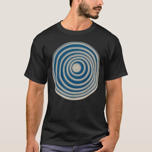 Marcel Duchamp Rotorelief BLUE T-Shirt (Frente)