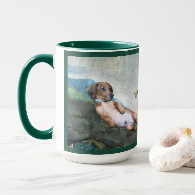 Marcello a criação do cão caneca de uma arte de 15 (Com Donut)