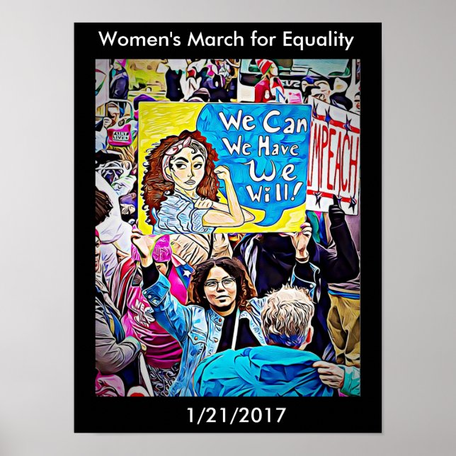 Marcha das Mulheres pela Igualdade Poster (Frente)