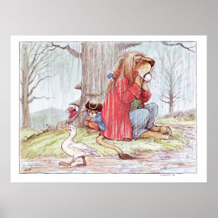 Marcha de chuva por Wallace Tripp Poster