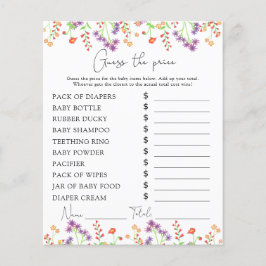 Marcha de flores silvestres Preço Adivinha