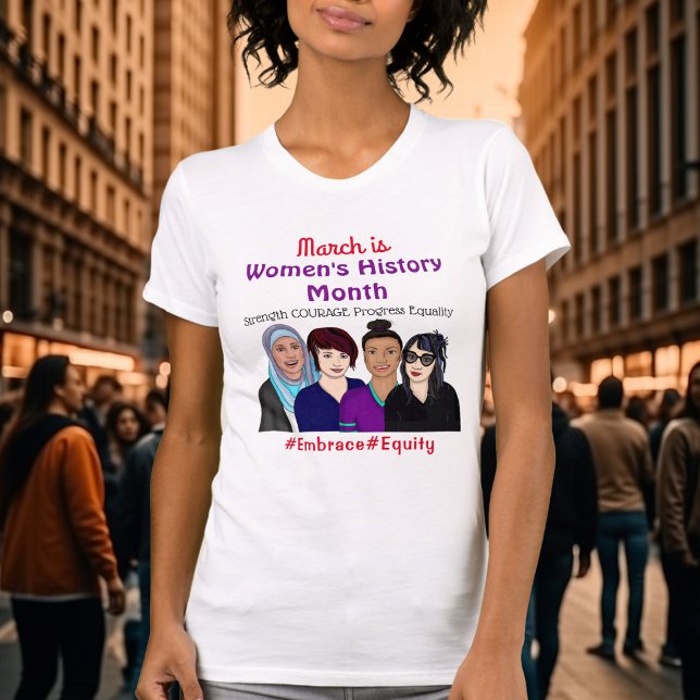 Marcha é História das Mulheres Mês T-Shirt (Criador carregado)