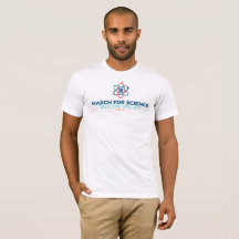 Marcha pela ciência SV Camiseta Branca de Homens