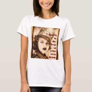 Marche para sua própria camiseta feminina do tambo