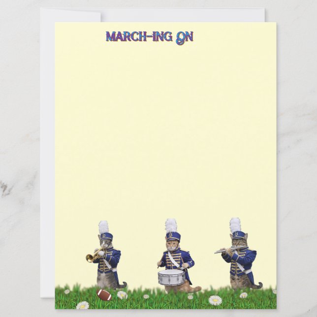 Marching Band of Cats Stationery (Frente)