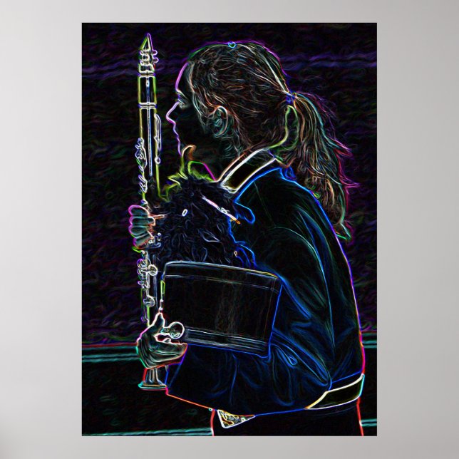 Marching Clarinetist Poster (Frente)