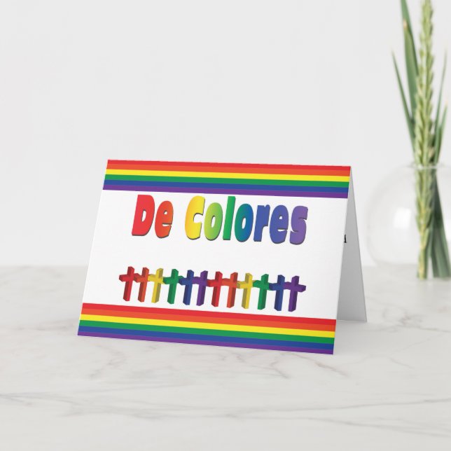 Marching De Colores Atravessa Cartão de Nota para  (Frente)