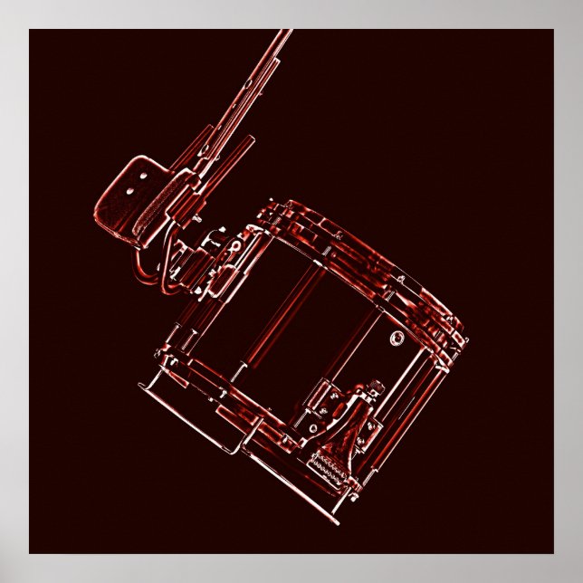 Marching Snare Drum ou Drummer Poster (Frente)