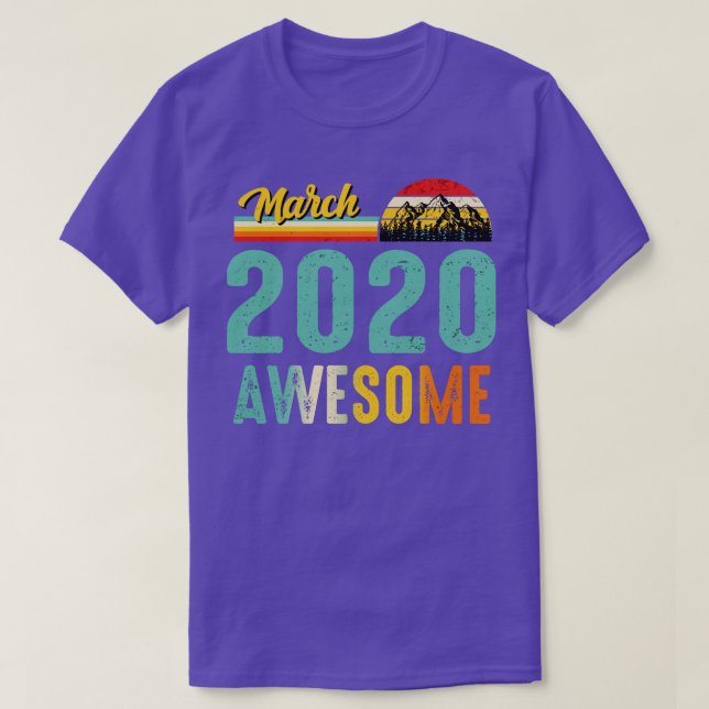 Março de 2020 Aniversário da Camisa de Presente Vi (Frente do Design)