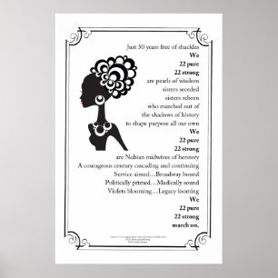 "Março" no poster da mulher do poema