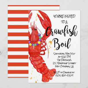 Mardi Gras Crawfish Boil Convite