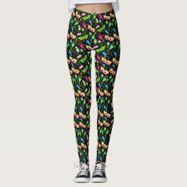 Mardi Gras Diamantes Pop Leggings de Moda
