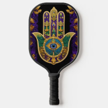 Mardi Gras Dourada Roxo Verde Arte Hamsas