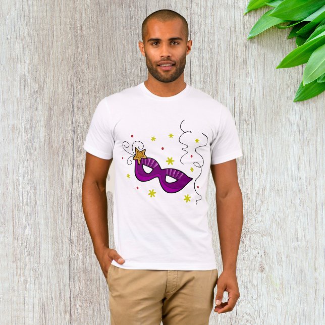 Mardi Gras Eye Mask Mens T-Shirt (Criador carregado)