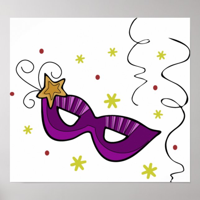 Mardi Gras Eye Mask Poster (Frente)