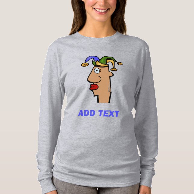 Mardi Gras Jester Head T-Shirt (Frente)