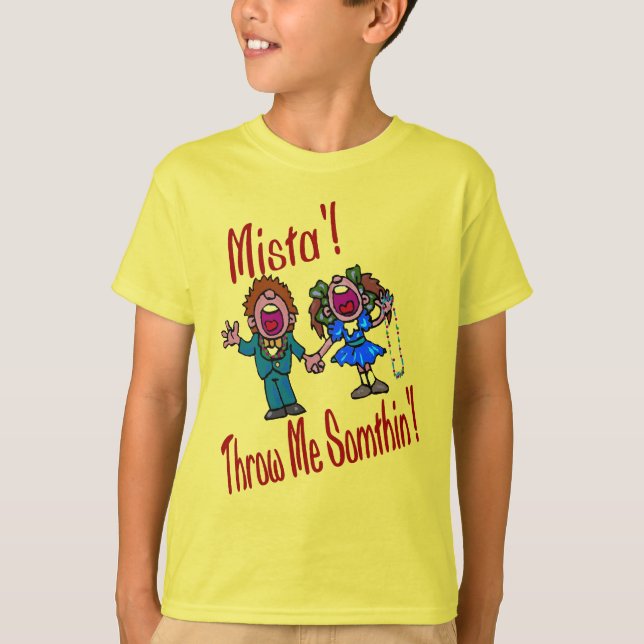 Mardi Gras, Kids e T-Shirt Miçanga (Frente)