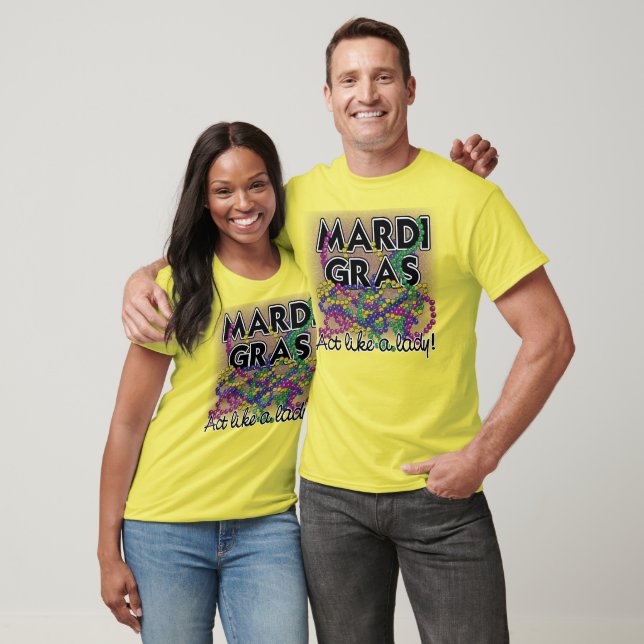 Mardi Gras Lady T-shirt (Unissex)