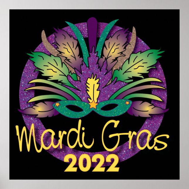 Mardi Gras Mask Poster - 2022 (Frente)