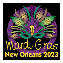Mardi Gras Mask Poster - 2023 - Nova Orleans