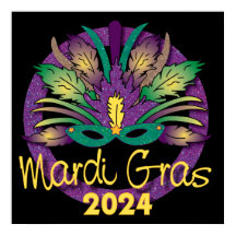 Mardi Gras Mask Poster - 2024