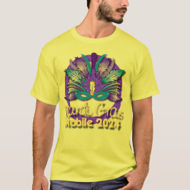 Mardi Gras Mask T-shirt 2024 - Mobile, AL