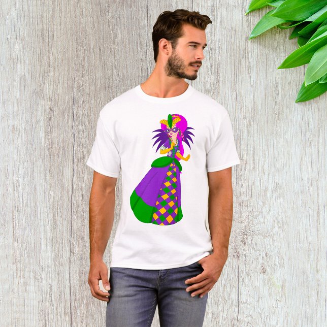 Mardi Gras Queen Mens T-Shirt (Criador carregado)