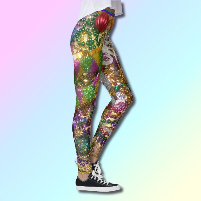 Mardi Gras Razzel Dazzel Leggings Bling Pants (Criador carregado)