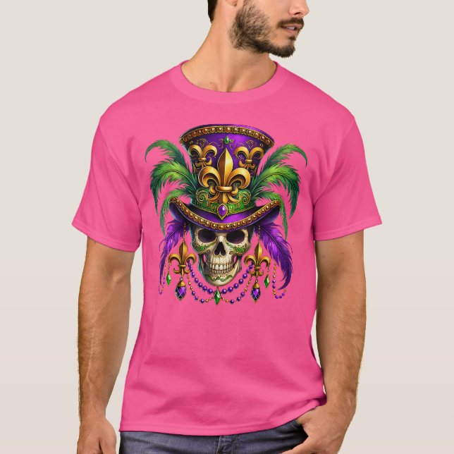 Mardi Gras Skull Top Hat New Orleans WitDoctor (Frente)
