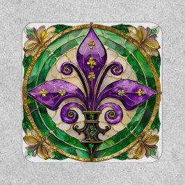 Mardi Gras StainGlass Fleur de lis