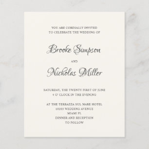 MARFIM   Baixo Custo Casamento Minimalista Elegant