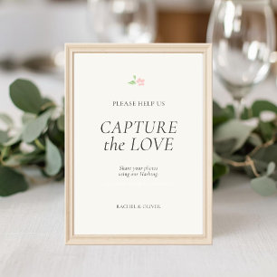 Marfim   Capture o Amor Mesa de Casamento Cartão S