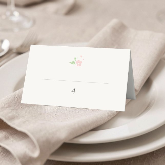 Marfim | Cartão de Número de Mesa de Casamento Flo (Criador carregado)